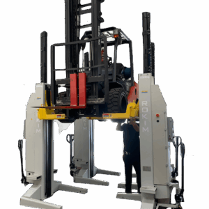 Elevador 4 colunas para empilhadeiras até 25 tons