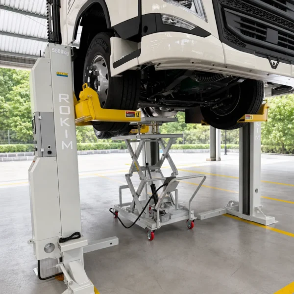 Elevador de colunas móveis para caminhões e ônibus | Rokim
